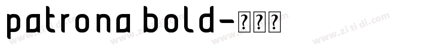 patrona bold字体转换